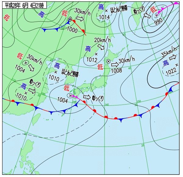 北と南以外で雨が降りやすい 東日本も梅雨入り 16年6月5日 ある社会人の成長日記