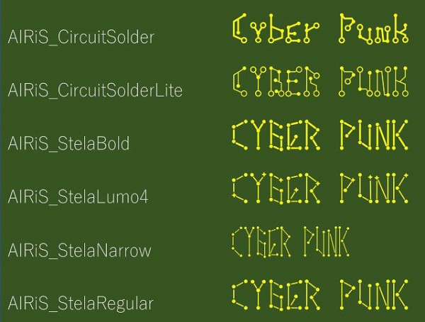 サイバーパンクなフォント Circuitsolder 0を1にする 検査機メーカーになった町工場のブログ