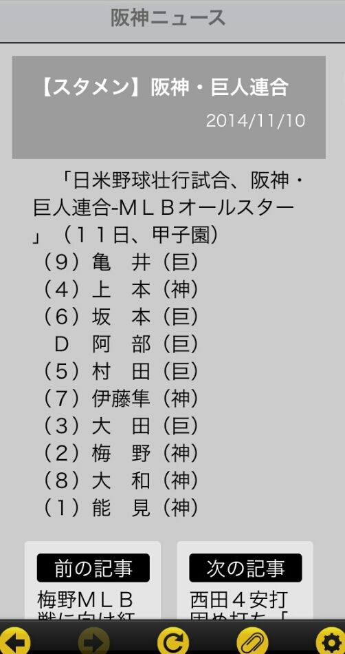 今日の巨人阪神連合のスタメン来たで おんj日誌