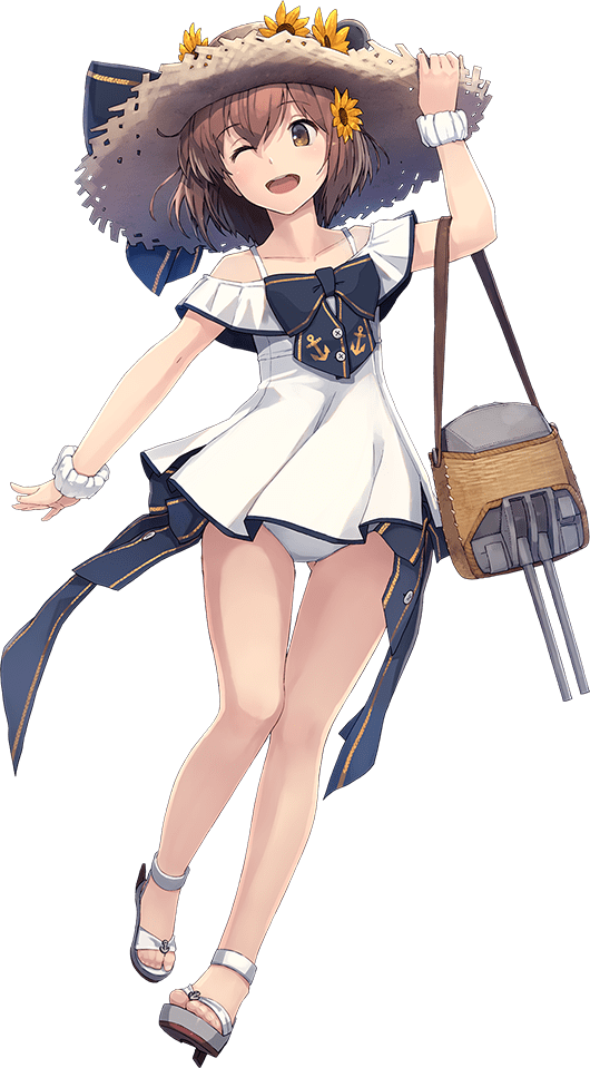 艦これアーケード 水着 雪風 改中破 雷↑運↑ 夏フレーム （艦