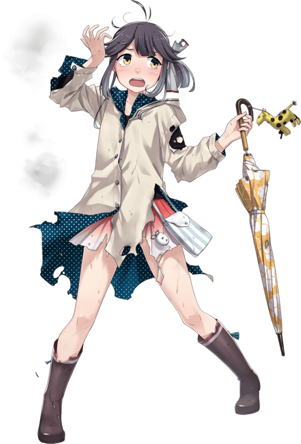 艦これアーケード 早霜改中破 梅雨mode 微笑ましかっ