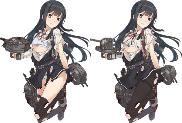 艦これアーケード 朝潮 改二丁 中破 ハロウィンmode（朝潮改二