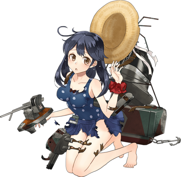 艦これアーケード 由良改二 水着mode 中破 : 艦これアーケード 由良 中