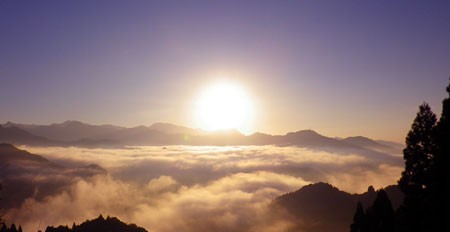 気脈診集中マスターコース 高千穂 熊本パワースポットツアー Part6 国見ケ丘でのご来光と雲海 明日香天翔の気脈診