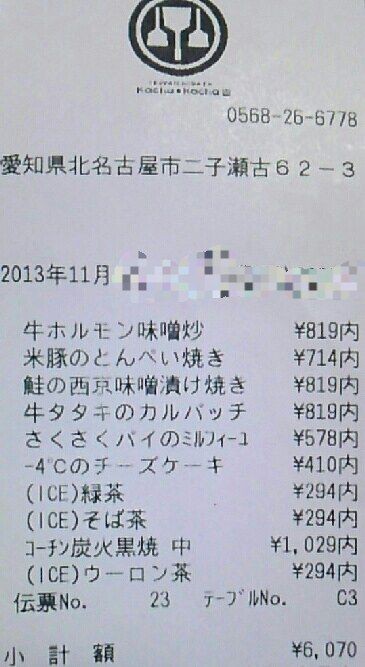 元気系鉄板焼 花ちゃ花ちゃ 北名古屋市 : Airの食べログ日記 岐阜・尾張・名古屋を中心に