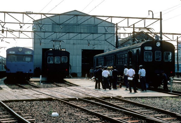 陸前原ノ町電車区構内 : 国鉄からJRに変わったころ