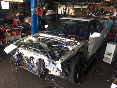 180sxの事故修理 オリジンエアロ装着 オートライフハノ オフィシャルブログ