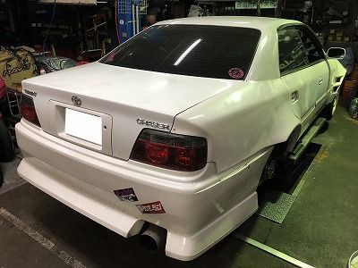 チェイサー(JZX100) オリジン75mmオーバーフェンダー取付 : オートライフハノ オフィシャルブログ