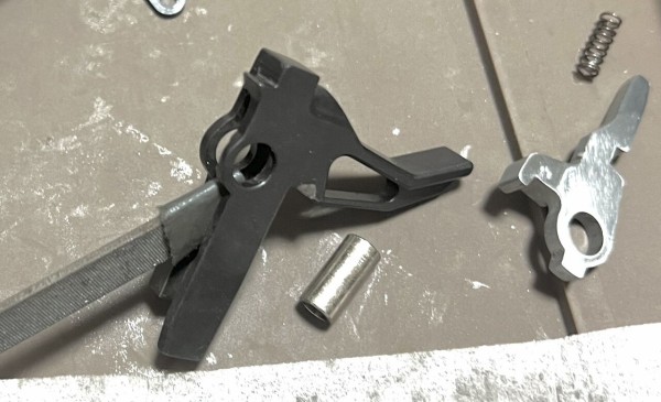 マルイMWS純正トリガーボックスを2ステージに加工する