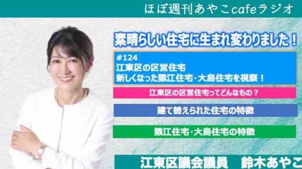 江東区の区営住宅 猿江住宅と大島住宅の建て替えを視察！【ほぼ週刊