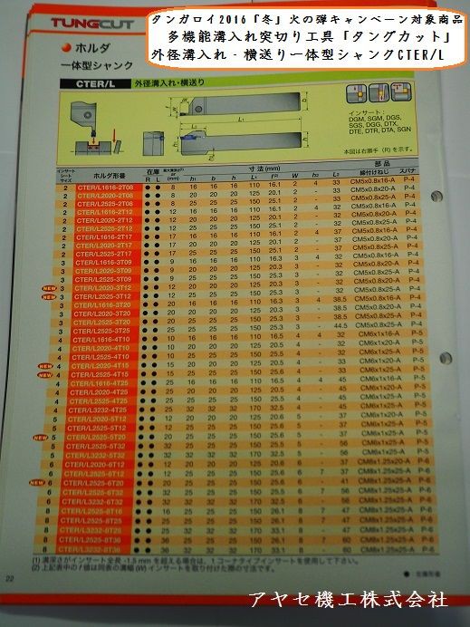 タンガロイ 外径溝入れ、突っ切り加工用インサート ＤＧＳ ＧＨ１３０