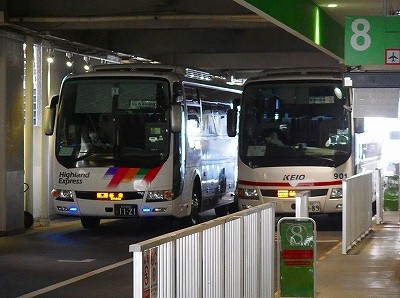 18年3月17日京王電鉄バス 中央高速バス5916便 松本バスターミナル バスタ新宿 バスの中の人の乗りもの記録