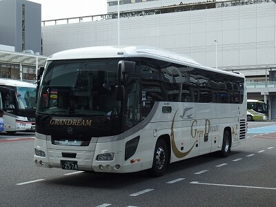 21年2月8日中国ジェイアールバス グラン昼特急大阪4号 広島駅新幹線口 湊町バスターミナル バスの中の人の乗りもの記録