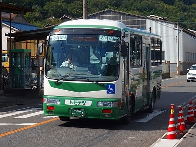 17年9月29日鞆鉄道 沼南線 鞆車庫前 松永駅南口 バスの中の人の乗りもの記録