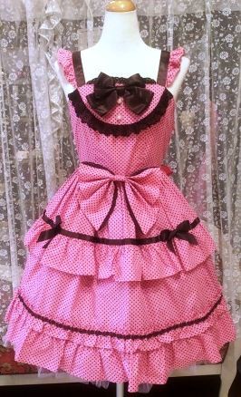 ベイビーザスターズシャインブライト ジャンパースカート　　チョコレート　ピンク ベイビーザスターズシャインブライト ジャンパースカートチョコレート