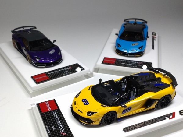 MR 1/43 ランボルギーニ Aventador SVJ #63 イエロー MR 1/43