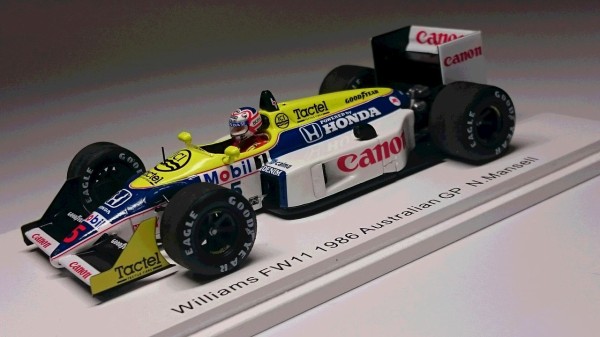 希少【美品】Racing on別注 スパーク 1/43 ウィリアムズ FW11 スパーク 1/43 ウィリアムズ FW11B フランスGP 1987 Winner N.マンセル