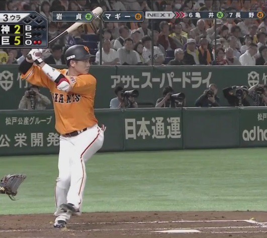 坂本勇人選手の打撃フォーム連続写真 胸面から 野球動作分析強化指導サイト ヤキュウモーション