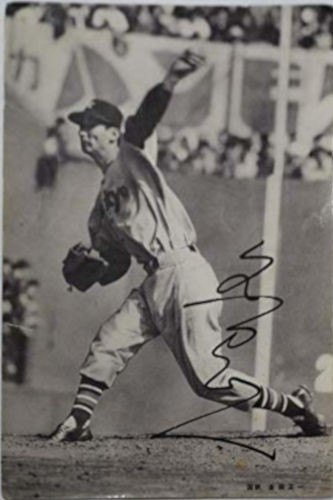 金田正一 サイン入りバット （1956年金田正一、全登板成績