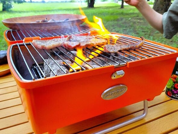 aniva アニヴァ　バーベキューコンロ オレンジ Arnest (アーネスト) apod (エーポッド) aniva コンパクト BBQ