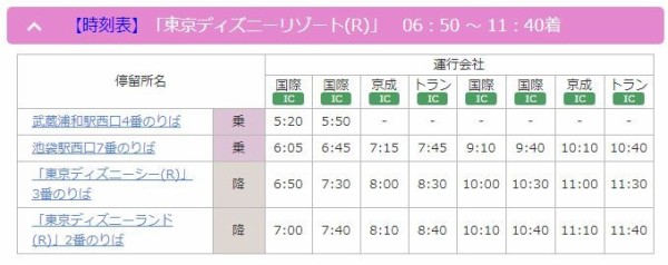 武蔵浦和からディズニー行きのバスが運行開始 時刻表や料金は 浦和裏日記 さいたま市の地域ブログ