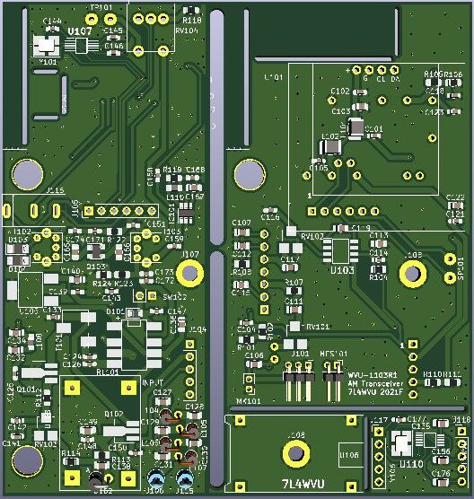 WVU-1103 CBハンディ機の設計メモ⑥ プリント基板設計 : 7L4WVU 自作