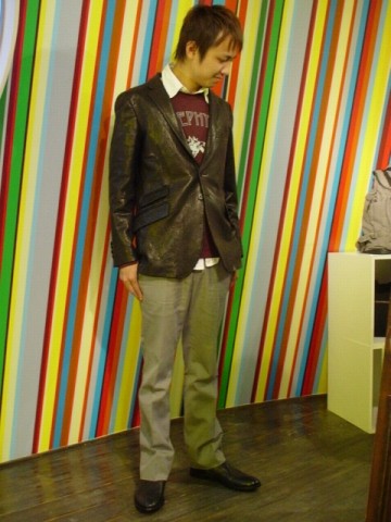 PS ポールスミス シワ加工レザージャケット 黒 L めんどくさけれ HERO  