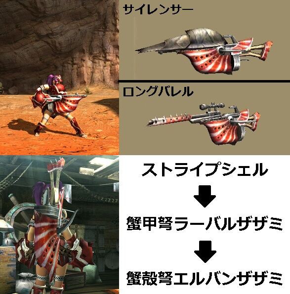MHXX】真・見た目カタログ ライトボウガン【レア1】 : アメンボ達の