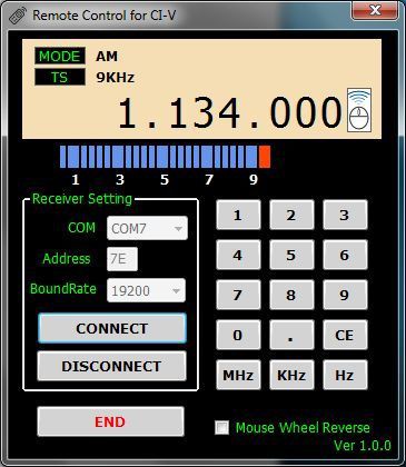 ICOM CI-V・PCコントロールソフト／Remote Control for CI-V Ver1.0.0リリースです。（IC-R6 IC-RX7  IC-R75 IC-R7100動作確認）【RCCIV V1.1.0リリース中】 : KG-ACARS HFDL VDL MCAに感謝 受信方法 受信記録のブログPlus  RTL-SDR Ando Malachite/Malahit DSP