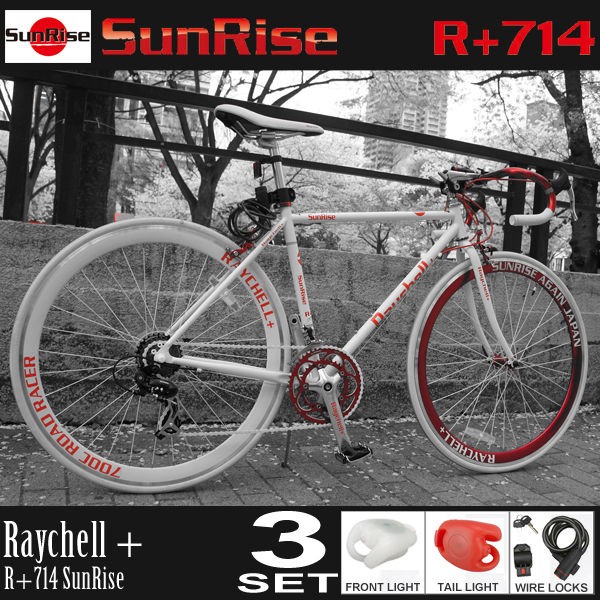 No.143 Raychell+ R+714 SunRiseロードバイク整備済み No.143 Raychell+ R+714 SunRiseロードバイク整備済み - メルカリ