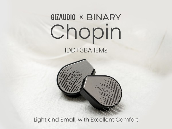 Gizaudio × Binary Chopin」 個性的なデザインにバランスに優れた3BA+