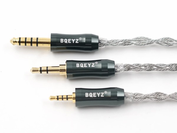 BQEYZ C12 4芯 高純度銅＋銀メッキ銅ミックス線 Litzイヤホンケーブル