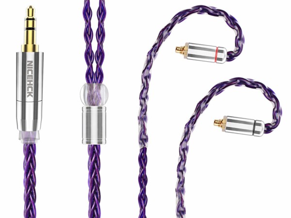 NICEHCK PurpleSE」 高純度無酸素銅(古河電工製) 8芯ケーブル