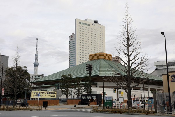 両国国技館と東京スカイツリー 年12月19日 東京スカイツリー定点観測所