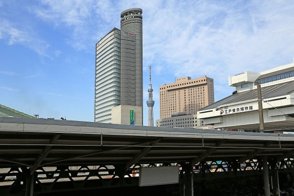 両国駅から見た東京スカイツリー 東京スカイツリー定点観測所