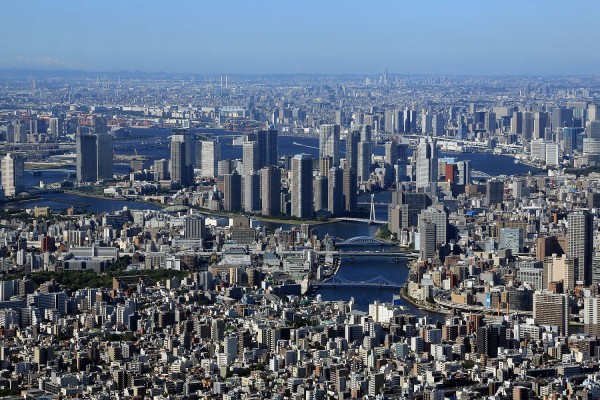 東京スカイツリーから見た佃 月島 晴海 勝どきのタワーマンション群 15年7月14日 東京スカイツリー定点観測所