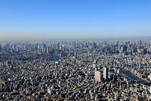 東京スカイツリーから月島 勝どき 晴海方面を望む 17年3月9日撮影 東京スカイツリー定点観測所