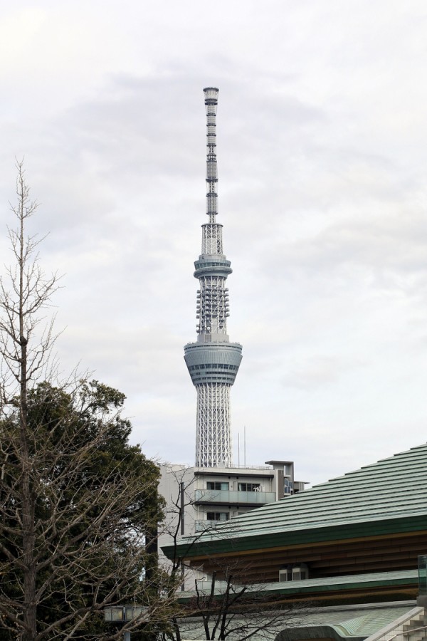 両国国技館と東京スカイツリー 年12月19日 東京スカイツリー定点観測所