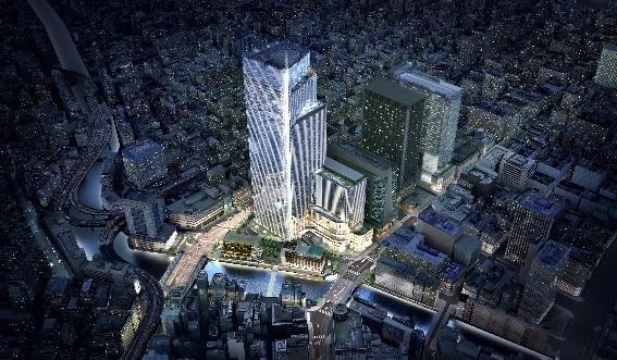 着工した高さ284mとなる「日本橋一丁目中地区」の建設状況！高層