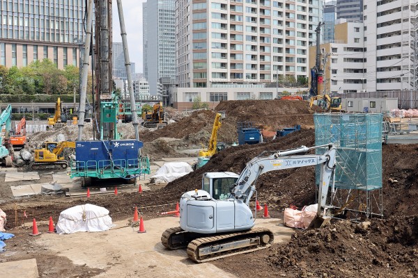 36階付近施工中の、42階215m｢（仮称）三田三・四丁目地区第一種