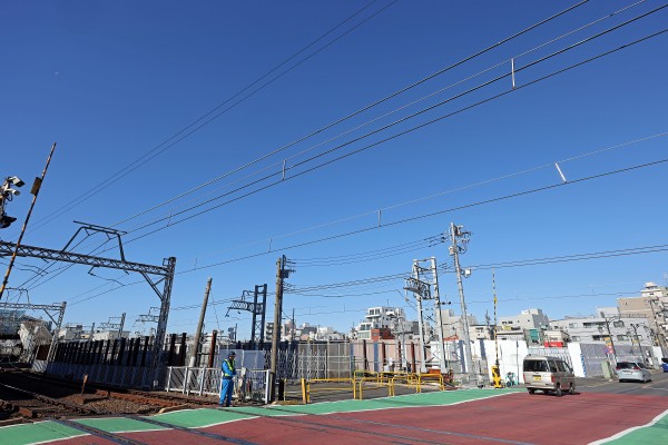 建築計画のお知らせ設置「立石駅北口地区第一種市街地再開発事業