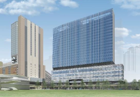 地上23階、高さ121.6m「イノゲート大阪」の建設状況！大阪駅直結の板状