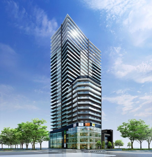 地上31階、高さ107.34m「エクセレント ザ タワー」の建設状況