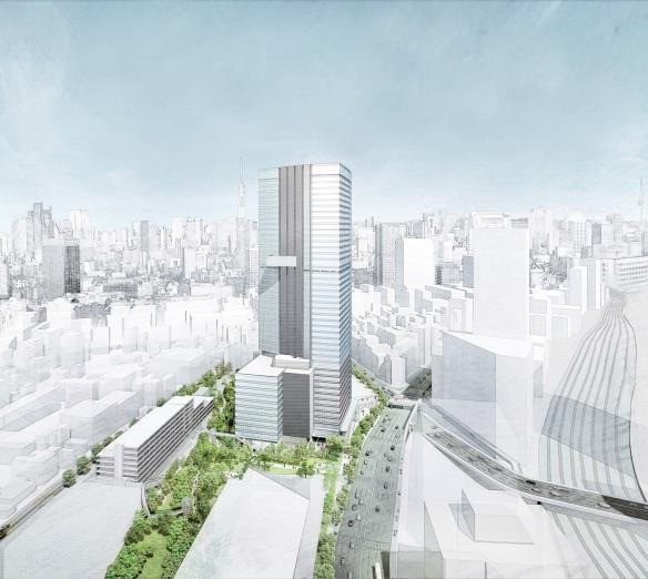 高さ215m「三田三・四丁目地区第一種市街地再開発事業」の建設地