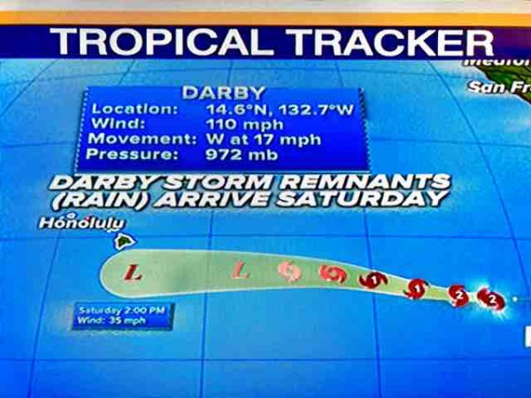 ハリケーンがハワイに接近（台風4号） : 楽園ハワイと私