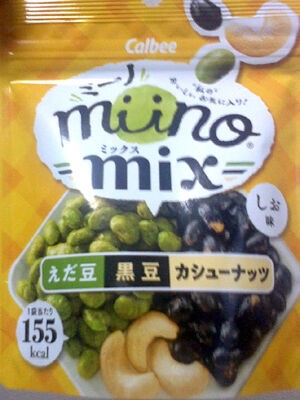 カルビー ミーノmix えだ豆 黒豆 カシューナッツ 塩味 なんとなく本とか酒とかのblog