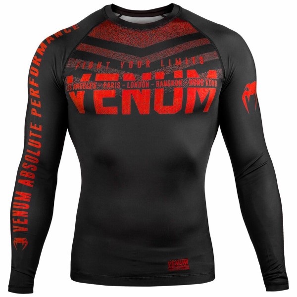 VENUM 長袖 ラッシュガード RED×BLACK×WHITE 新品タグ付き VENUM／ヴェナム ラッシュガード DRAGON'S FLIGHT RASHGUARD
