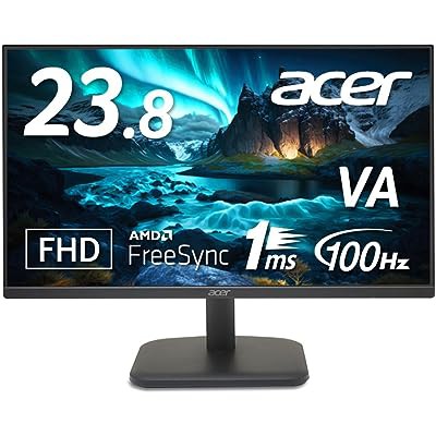 Acer VAパネル搭載 23.8インチフルHD液晶モニター EK241YHbi 送料込