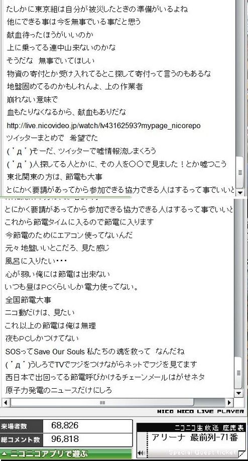 3 11 東日本大震災の楽しい思い出 ニコ生編 D 顔文字の俺様ブログ 避難所