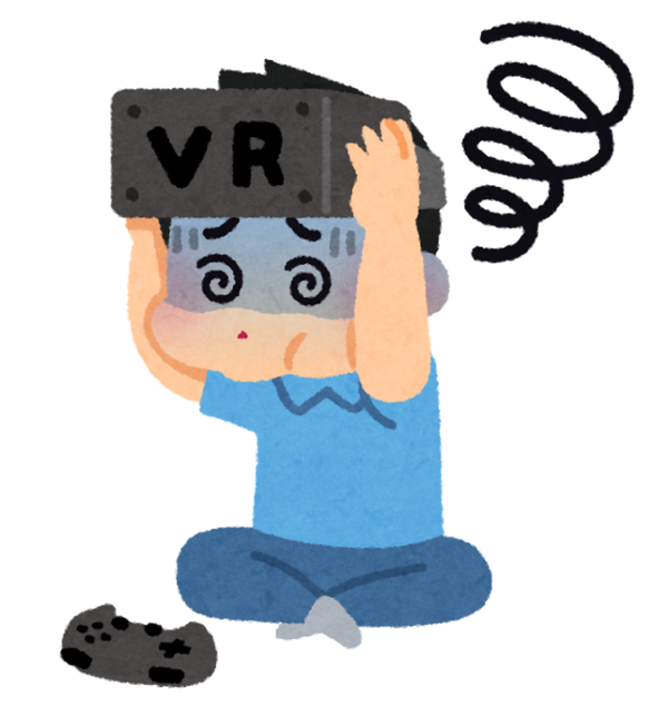 Vrchat Vrゴーグル付けて1人称視点移動するとめっちゃ酔うな Pcvr 真っ黒vr